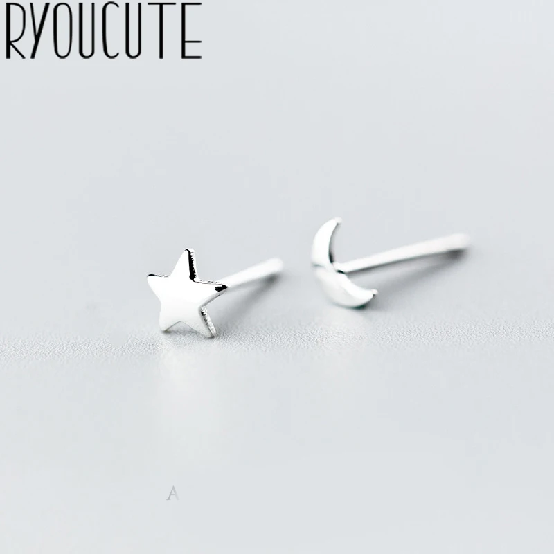 

RYOUCUTE 100% Real 925 Sterling Silver Korean Star Earrings for Women Wedding Jewelry Brincos Pendientes Wholesale