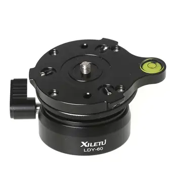 

XILETU LDY-60 Adjusting Platform for Tripod Monopod Semisphere Base Panoramic Head 1/4"-3/8" screw Photography Accessories