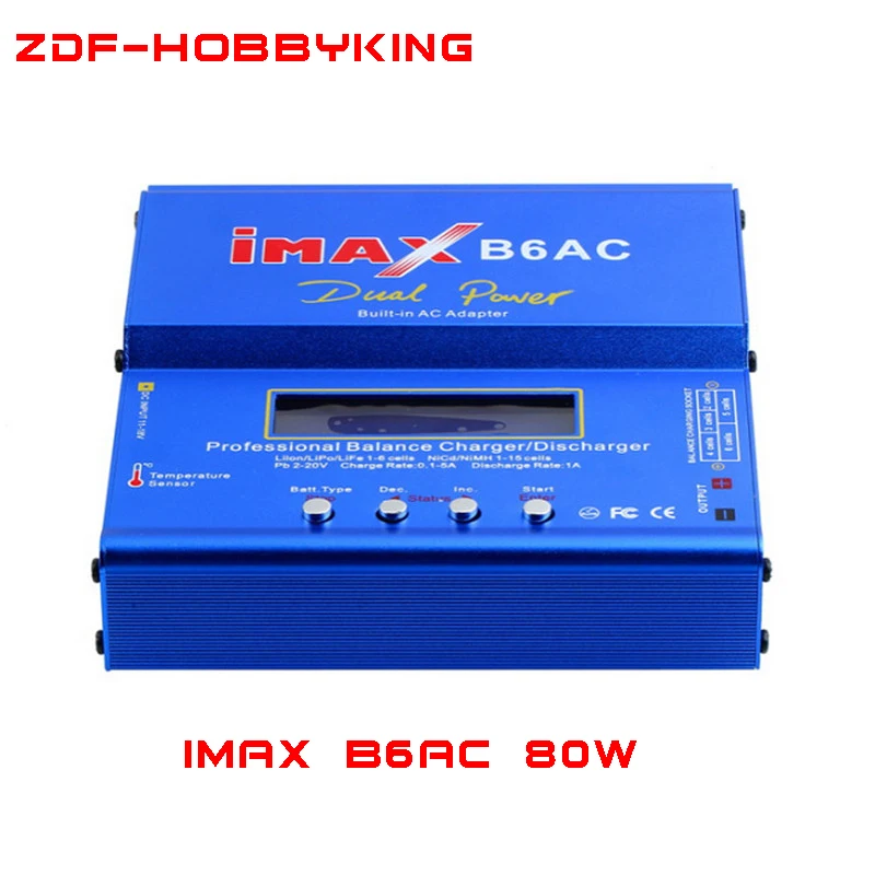 

iMAX B6 AC 80W B6AC Lipo NiMH 3S/4S/5S RC Battery Balance Charger + EU US AU UK plug power supply wire
