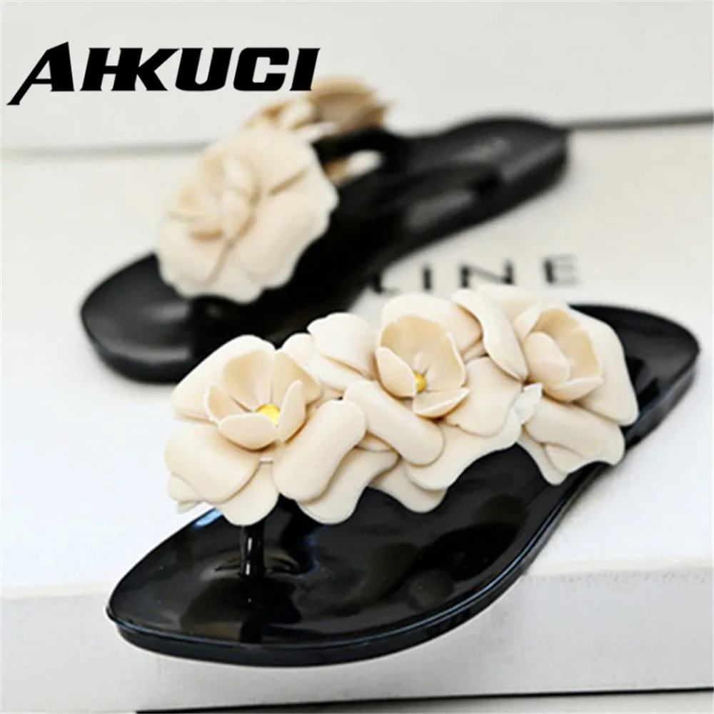 Женские шлепанцы Камелия летние с объемным цветком камелии Вьетнамки|slipper genie
