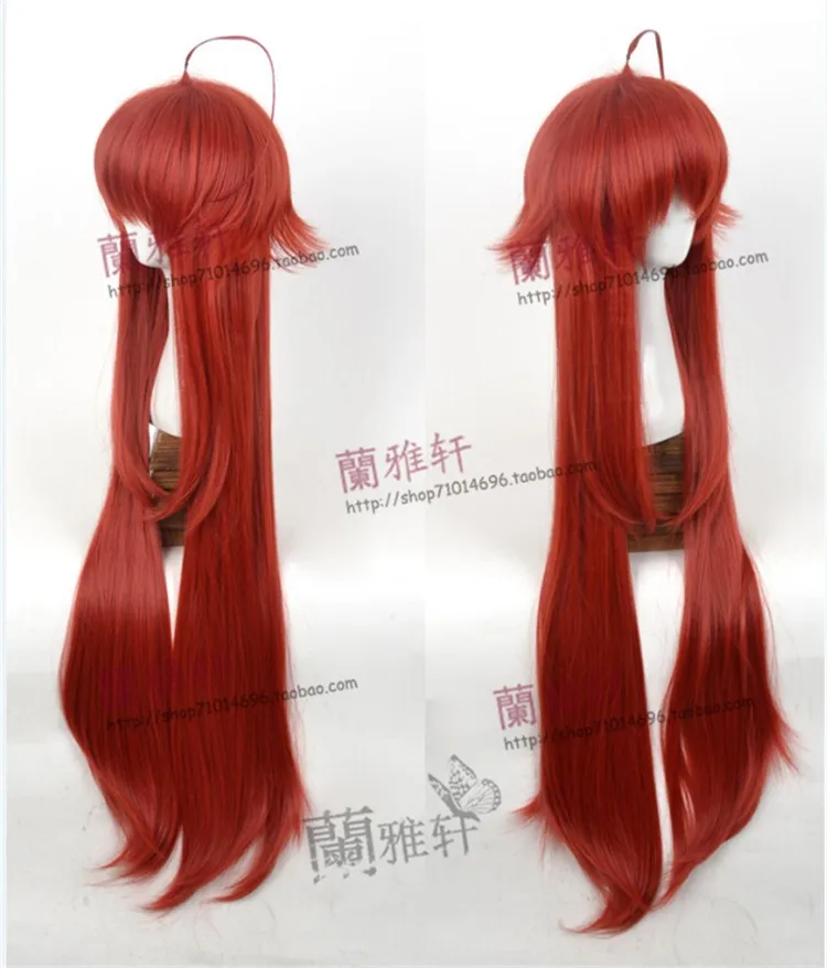 Высокое качество! Парики Rias Gremory из синтетических волос винно красные парики для