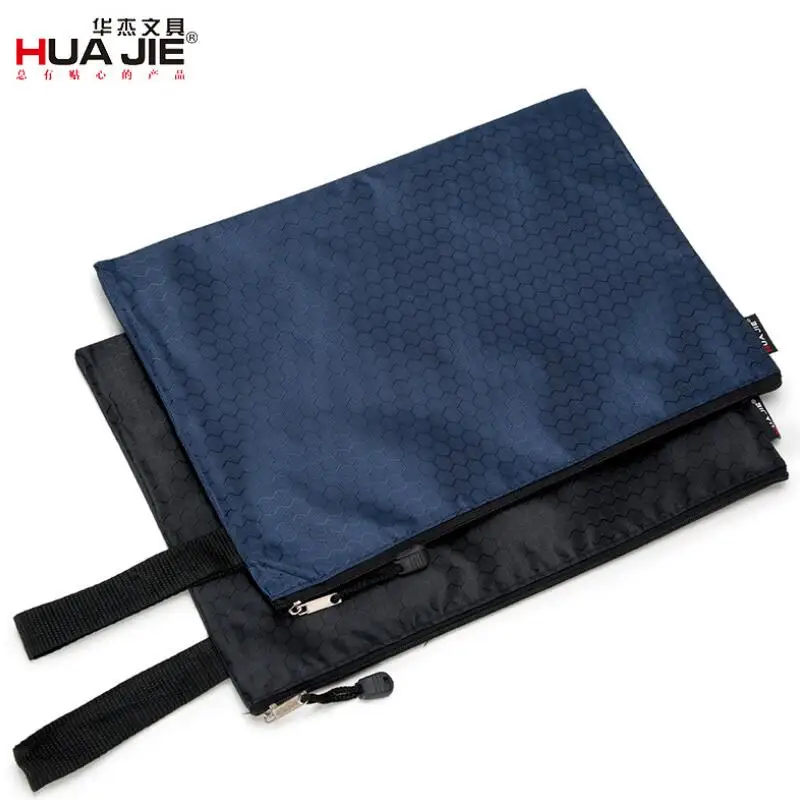 

A4 File Holder Oxford Cloth Thicken Zipper Storage Bag Information Bag Multifunction Commerce Bag Office Stationery Wholesale