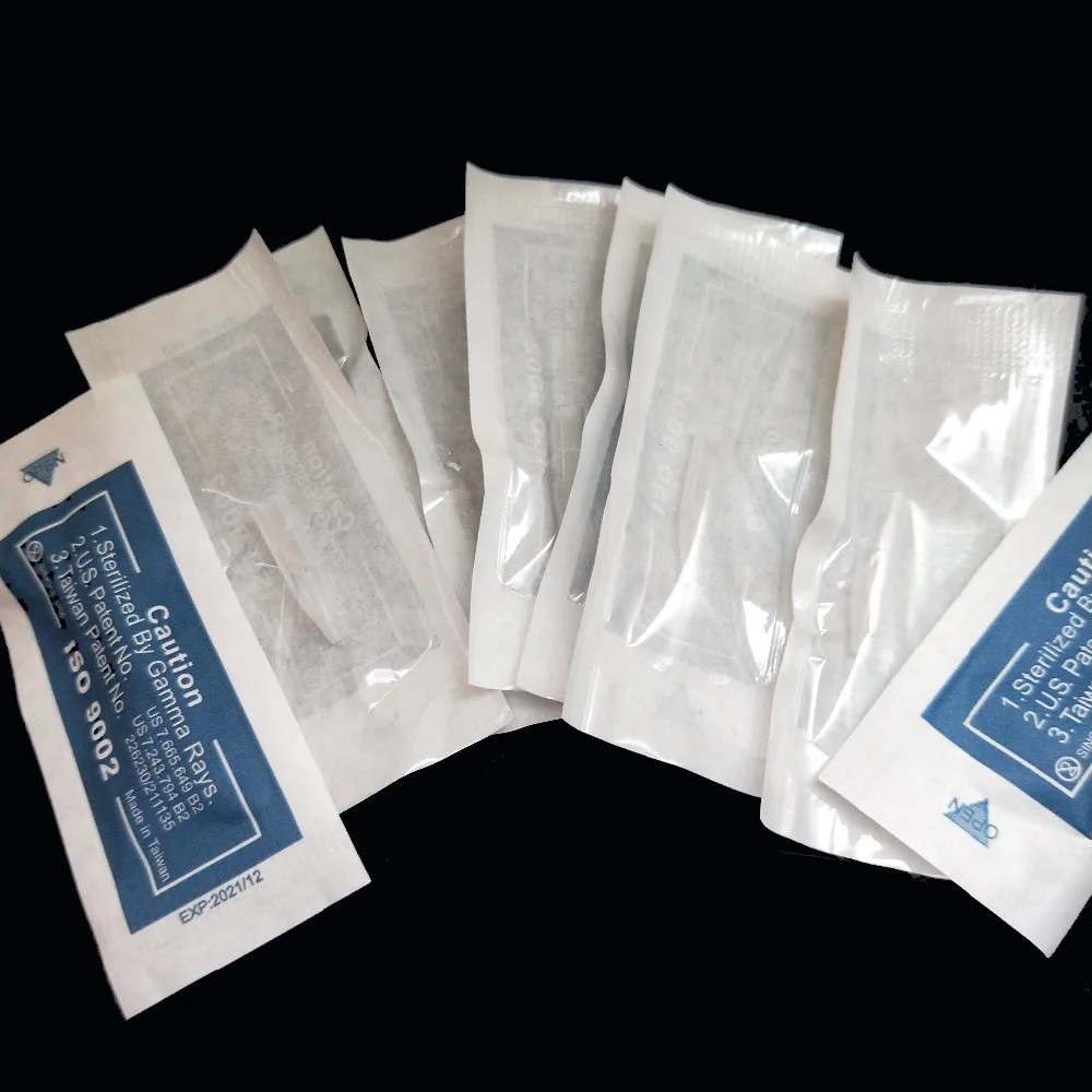 50pcs/lot Plastic Tattoo Needle Tips 1R Needle Caps For Permanent Makeup Dragon/Mosaic/Merlin Tattoo Machine