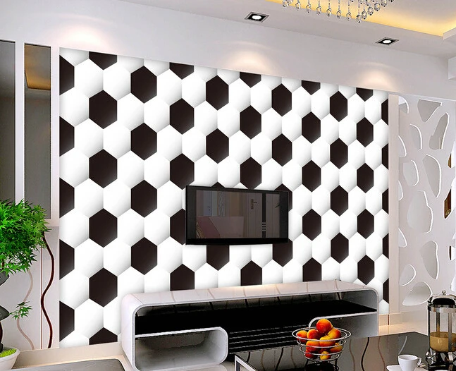 Personalizado Papel De Parede Infantil Con Murales De Futbol Con