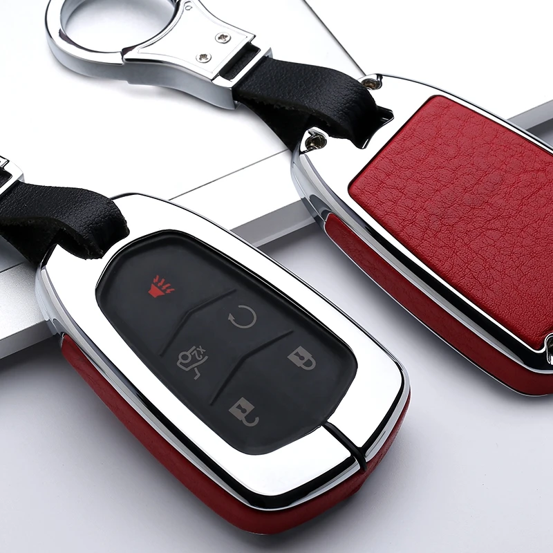 

High Quality Car Fob Key Cover Shell Holder Case For Cadillac ATS CT6 CTS DTS XT5 Escalade ESV SRX STS XTS ELR Accessories