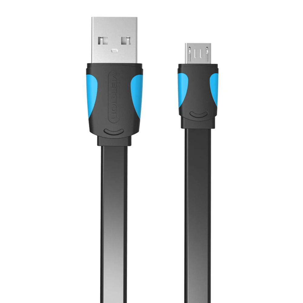 Vention 150cm flat high speed black Micro USB Cable,  2.0 Data sync Mobile Phone charging Cables For Samsung galaxy S4 S3 HTC