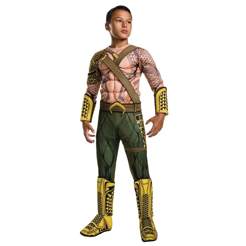 New 2018new Arrival Deluxe Child Muscle Dawn Of Justice Aquaman Halloween Costume Boys Dc Justice League Superhero Cosplay New 2018new Arrival Deluxe Child Muscle Dawn Of Justice Aquaman Halloween Costume Boys Dc Justice League Superhero Cosplay