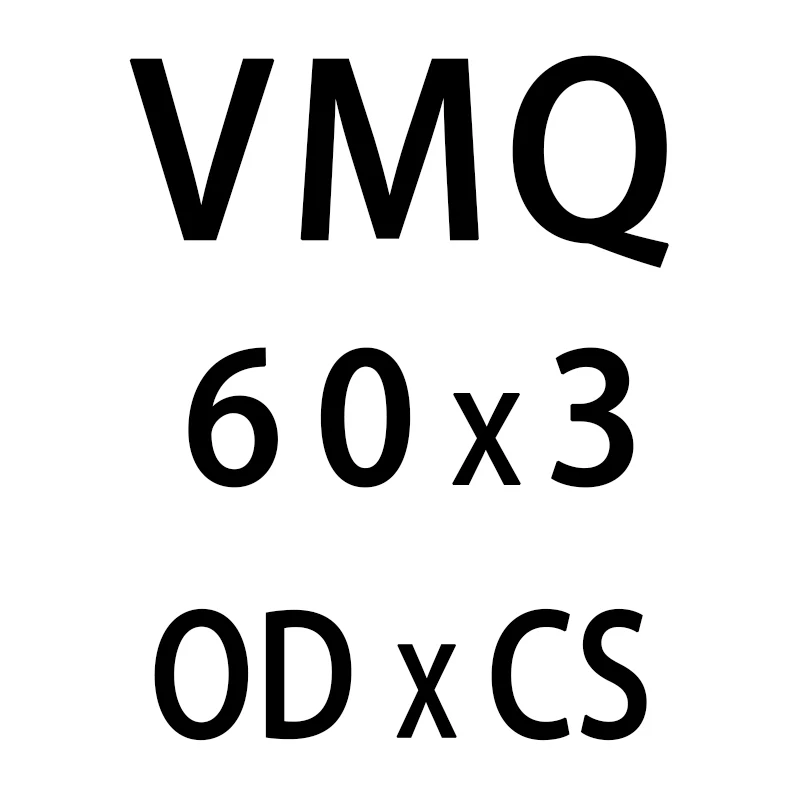 Белое Силиконовое кольцо кремния/VMQ уплотнительное кольцо 3 мм Толщина OD54/55/60/65/70/75/80/85/90/95/100*3 мм резиновая уплотнительная прокладка шайба - Цвет: OD60mm