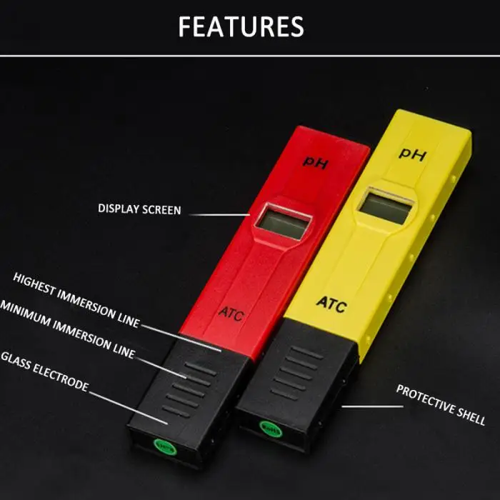Высокая точность Цифровой Карманный рН-метр тестер с ATC подсветкой ЖК-дисплей 0~ 14 pH диапазон измерения ручка SDF-SHIP