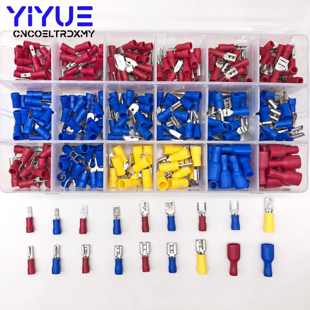 330pcs Assorted Full Insulated Fork U-type Set Terminals  (6)