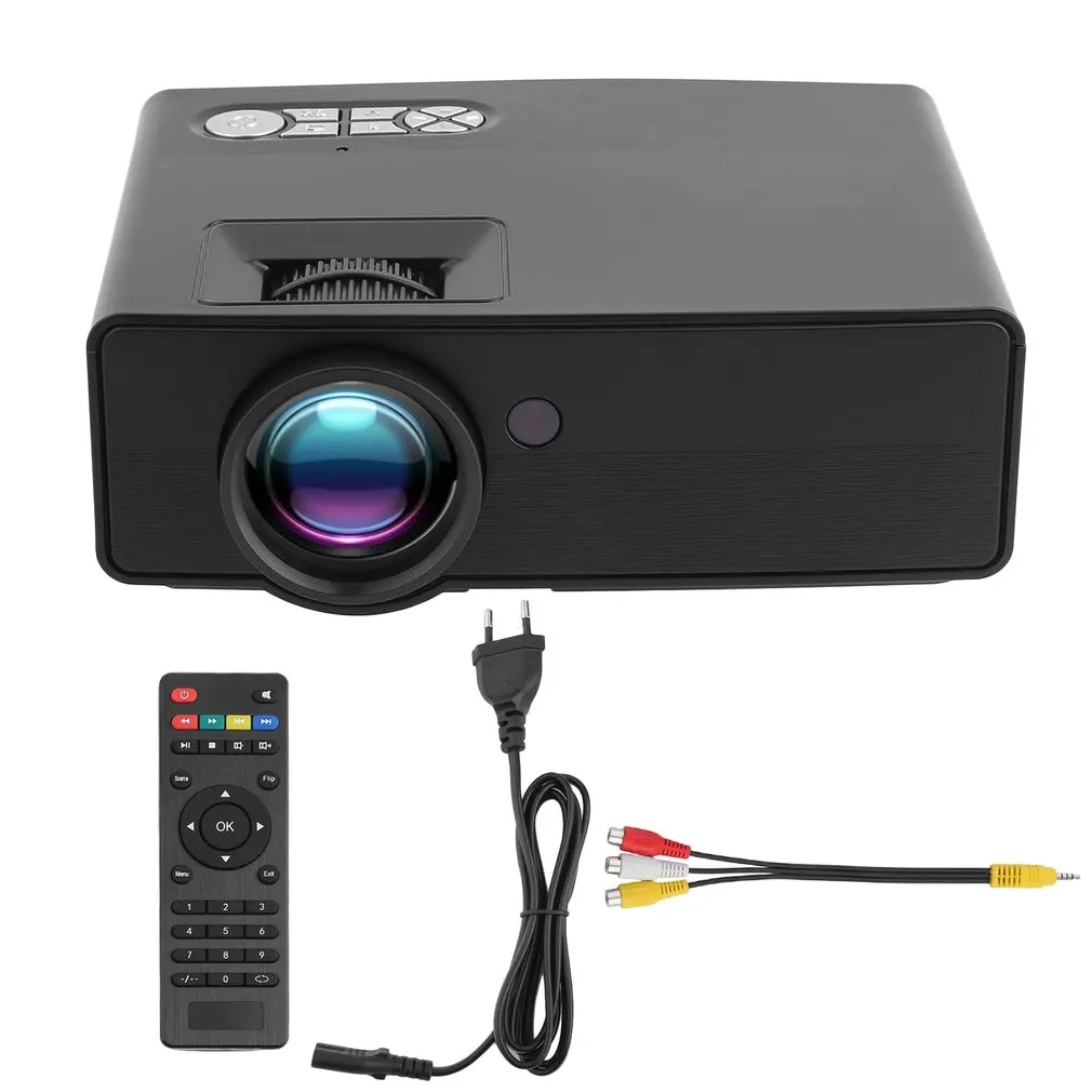 Multifunction Portable Smart LED Projector Multimedia LED Home Cinema Projector For TV Laptop Game Smartphone EU Plug