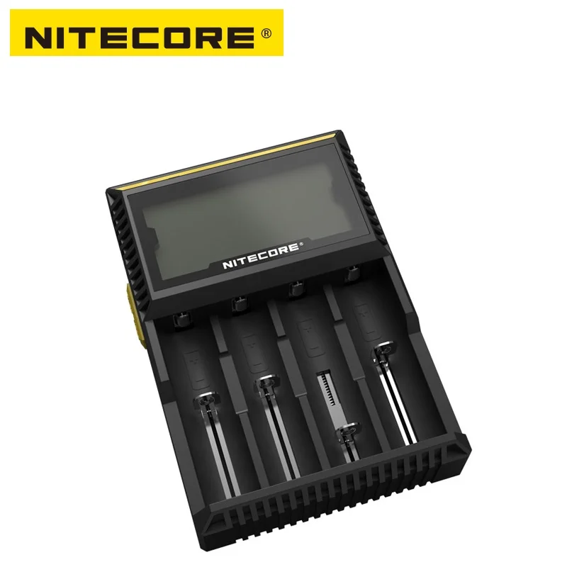 

NITECORE original D4 Digicharger LCD Display Universal Charger Fit 18650 14500 16340 26650 18350 with Charging Cable
