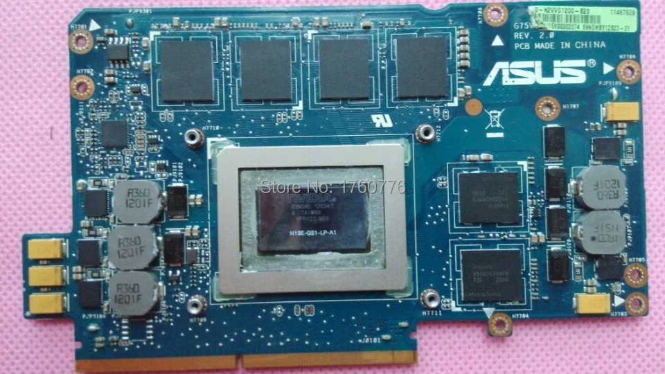  For ASUS G75V G75VW VGA Graphics Video Card 60-N2VVG1200-B23 Vidia GTX 670M 3GB 100% Tested Fast Ship 