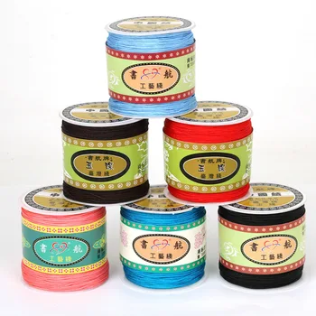 

100 Yards/Roll ( 0.8mm) mix Nylon Satin Chinese Knot Cord Silky Macrame Cord For DIY Necklace & Bracelets Jewelry & Craft Making
