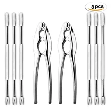 Набор инструментов для морепродуктов нож для омаров 2 цинковые крекеры для морепродуктов с 6 нержавеющими кражами Омаров вилки для крабов гайки открывалка Кухонные гаджеты