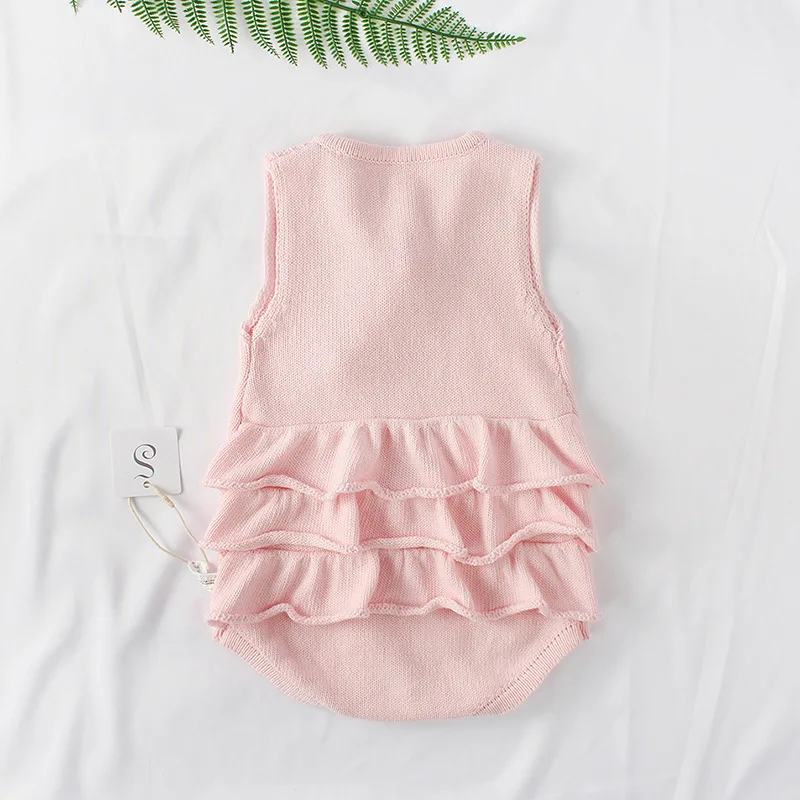 Baby Girls Clothes Rompers 1-3Yrs Baby Knitted Romper Set Infant Newborn Baby Girl Jumpsuit Cotton Baby Jumpsuit For Girls