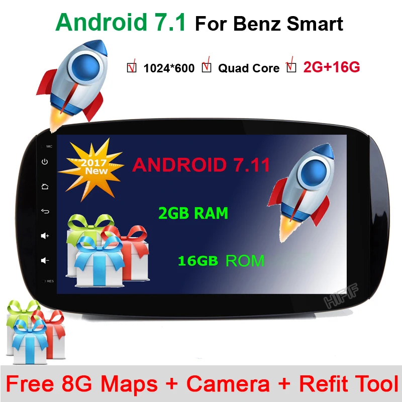 Sale Quad Core 9 inch Android 7.11 Car DVD Player For Mercedes Benz Smart 2016 Radio Stereo GPS Navigation headunit free maps 1 Sale Quad Core 9 inch Android 7.11 Car DVD Player For Mercedes Benz Smart 2016 Radio Stereo GPS Navigation headunit free maps 1