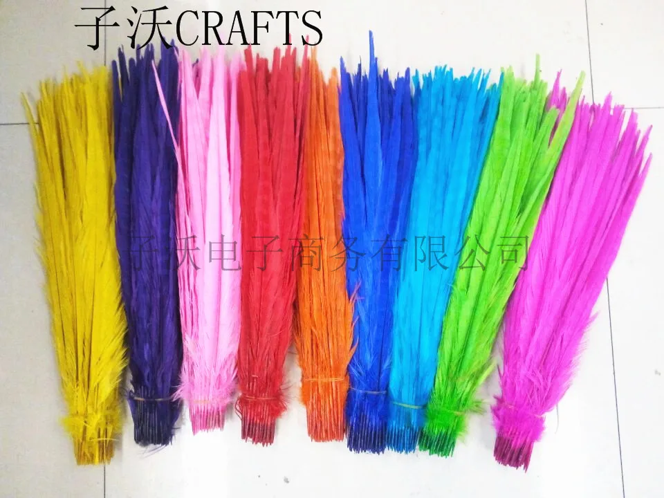 

Fruit green 50 pieces of high quality natural pheasant tail feathers, 40-45cm, DIY handicrafts decorative accessories