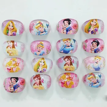 

100pcs/lot Kids Crystal Acrylic Finger Rings Princess Party Costume Girls Birthday Party Favors Gifts Party Supplies