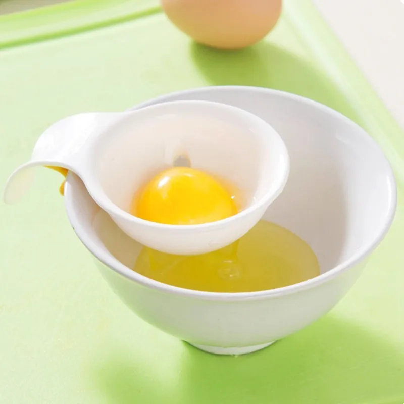 Белый Мини Яичный желток Белый сепаратор с держателем Кухонный Контейнер для яиц инструмент, разделитель 1 шт