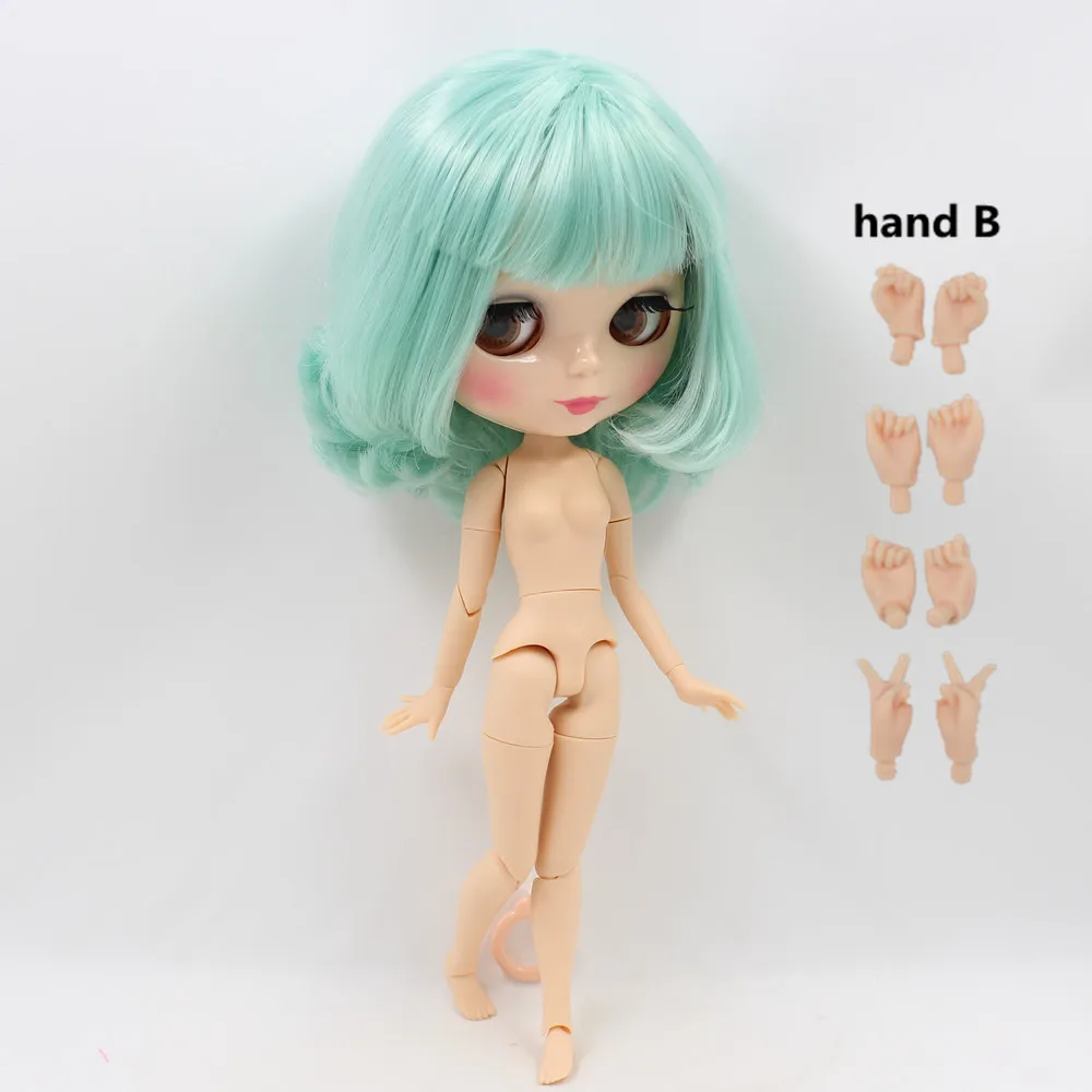 Fortune Days Nude Blyth Кукла № BL4006 Мятные волосы с челкой 1/6 суставов тело телесного цвета кожи фабрика Blyth - Цвет: like the picture