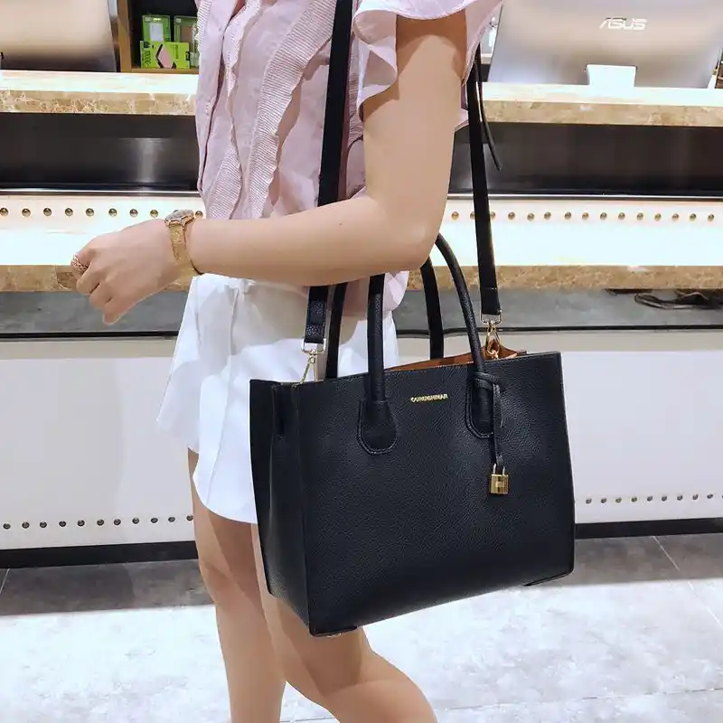 Bag For Women 2020 New Designer Lady Office Black Solid Lock Women 2020 New Designer Lady Office Bag