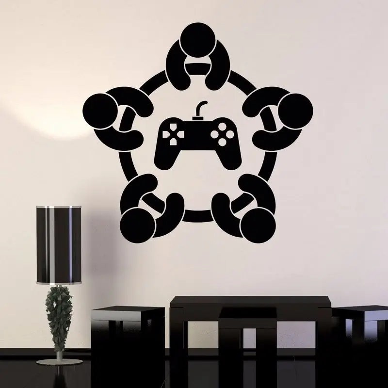 Game Room Handle Sticker Gamer Decal Gaming Posters Gamer Vinyl Wall Decals Parede Decor Mural Video Game Sticker