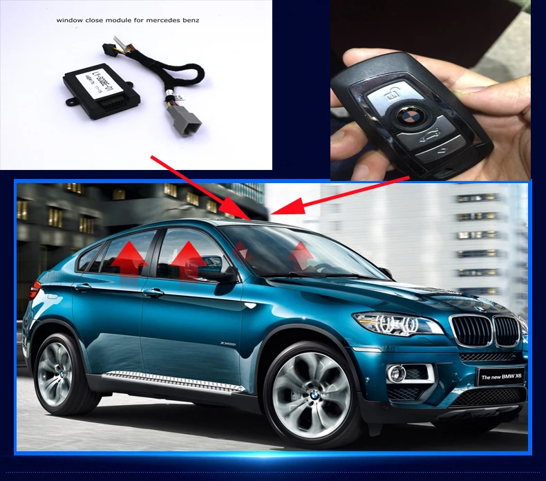 

PLUSOBD Free Ship Car Window Closing Module For BMW X1 E84 3 Series E90 Power Window Closer With Anti-collision Warning System