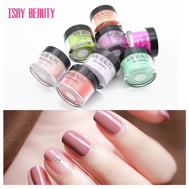 ISAYBEAUTY порошок без лампы лечения 28 г/банка французские белые ногти пудра для