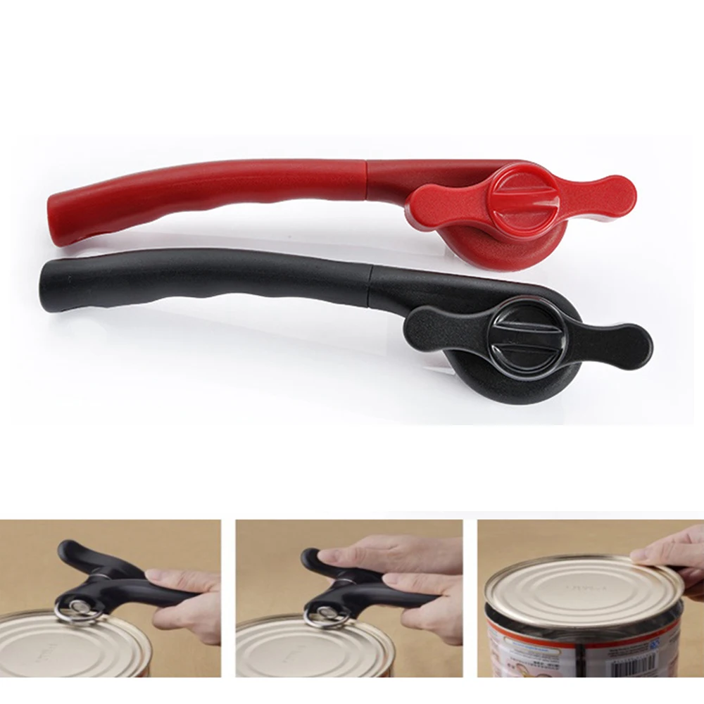 

1pc Safe Bottle Opener Knife Professional Ergonomic Manual Can Opener Side Cut Manual Kitchen Gadgets for Jars Canisters