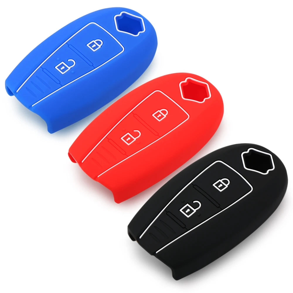

Silicone Cover Smart Key Case For Suzuki Swift Kizashi SX4 S-Cross Car Keyless Fob Set Skin Holder