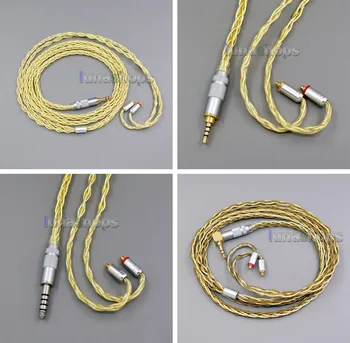 

8 Core Extremely Soft 7N OCC Pure Silver + Gold Plated Earphone Cable For Shure se535 se846 se425 se215 MMCX tbjs LN005965