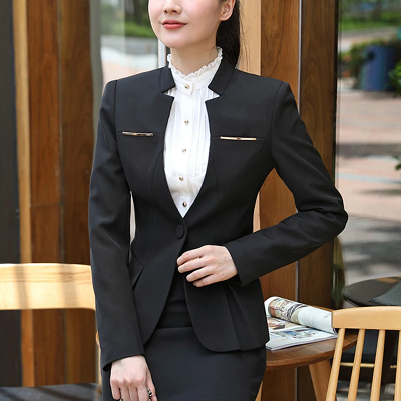 New Ladies' Spring Autumn Work Suit V-Neck Solid Slim Coat Female Elegant Grace Office Blazer Women Tops 9863 New Ladies' Spring Autumn Work Suit V-Neck Solid Slim Coat Female Elegant Grace Office Blazer Women Tops 9863