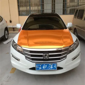 

Flexible Gloss Orange Chrome Vinyl Film Car Wrap Foil Sticker Bubble Free Auto Wrapping Computer Cover Phone Skin
