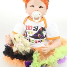 22 дюймов 55 см детские игрушки куклы реалистичные силиконовые-Reborn-Младенцы Soft Touch реального живого bonecas подарок на день рождения для детская