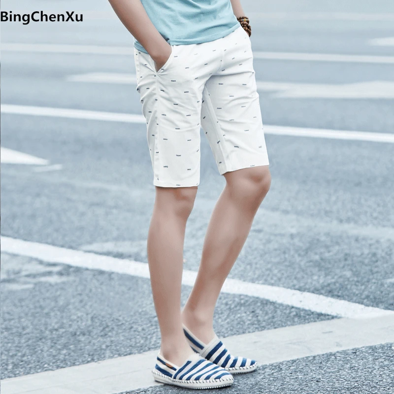 

Bingchenxu 2018 Mens Shorts New Summer Fashion Casual Cotton Slim Bermuda Masculina Beach Shorts Joggers Short Pants Male 645