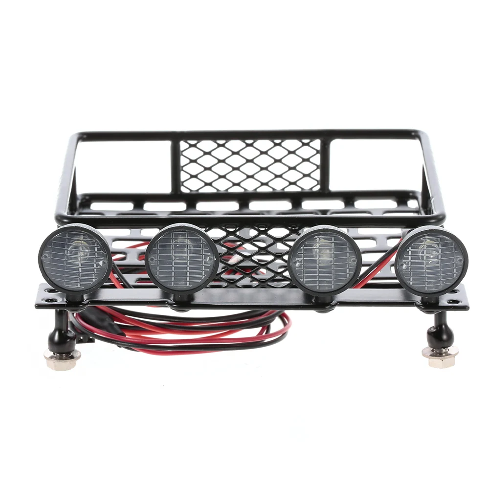 Багажник на крышу багажник с светильник кой для 1/10 RC Crawler Axial SCX10 D90 110 Traxxas TRX 4 Tamiya HSP