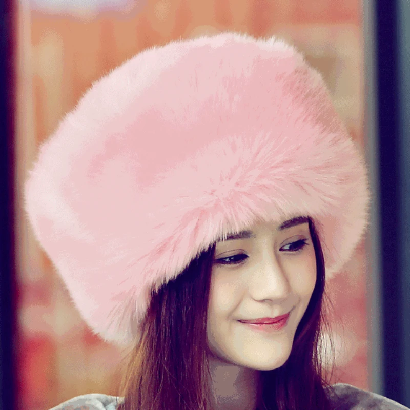 Warm Fur Beanies Hats for Winter Caps 