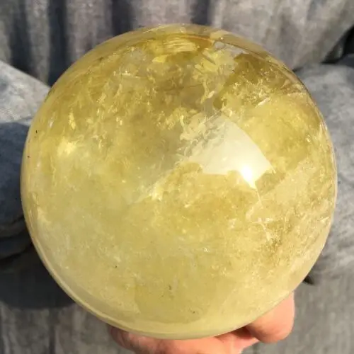 100-110mm Natural citrine quartz Sphere crystal ball Healing