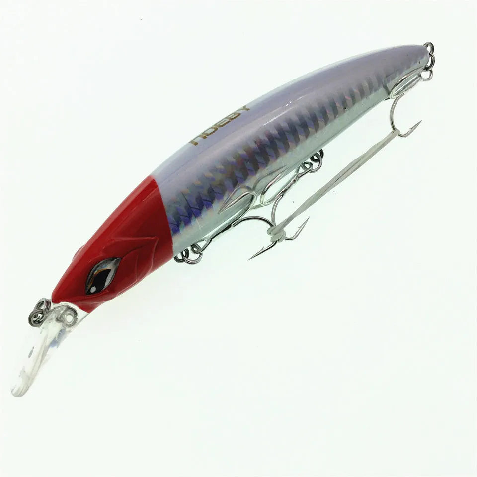 Isca de Pesca Noeby Novo Flutuante Minnow 19g - 110mm Cores Profundidade 0-1.0m Artificial Isca 3d Olhos Pesca Equipamento 4 Pçs 9497 12 isca de pesca 19g 110mm 4 cores