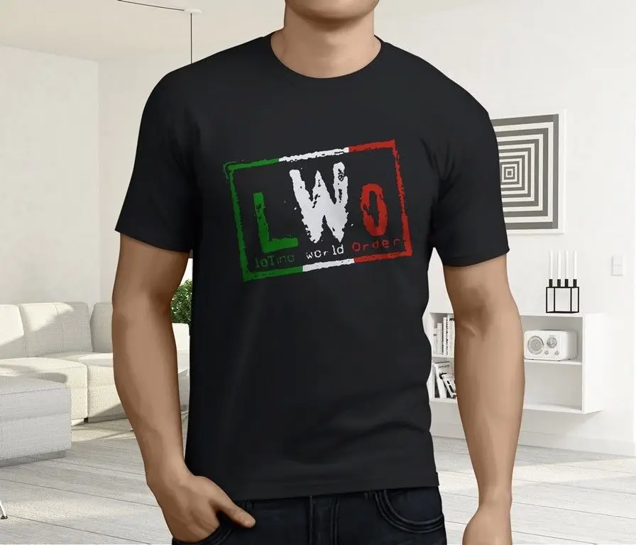 New Popular lwo latino World Order Wcw Nwo Men's Black T Shirt S 3XLT