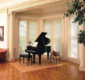

Custom Made Translucent Shangri-la Blinds in White Window Curtains for Living Room 10 Colors are Available