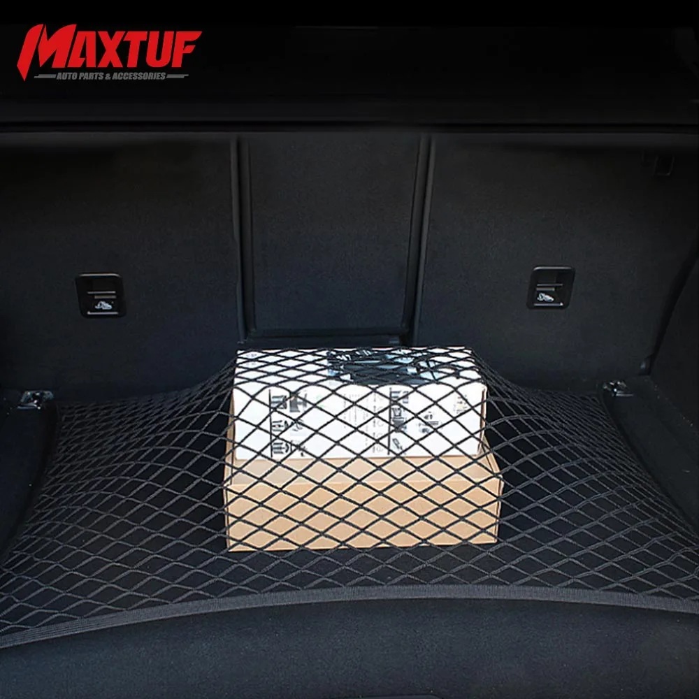 MAXTUF Rear Trunk Organizer Seat Elastic String Net Mesh Car Net In The Trunk Storage Bag