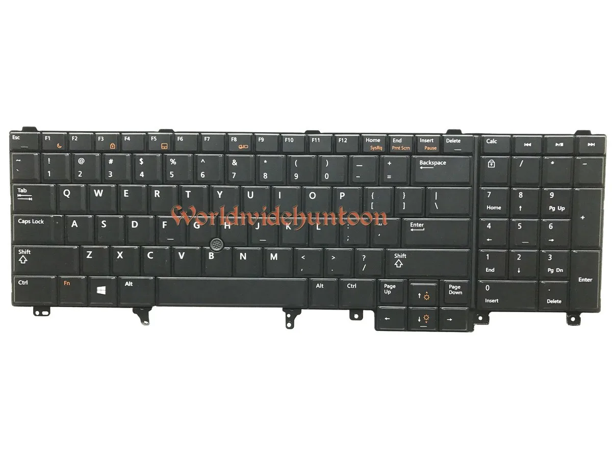 Оригинальный клавиатура для ноутбука Dell Latitude E5520 E5530 E6520 E6530 E6540 США Макет без