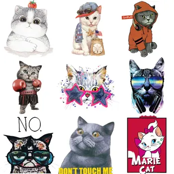 

Iron Patches for Clothing Cute Small Animal Cat Unicorn Top Clothing Applications Heat Transfer Stickers DIY Tops Badges Print