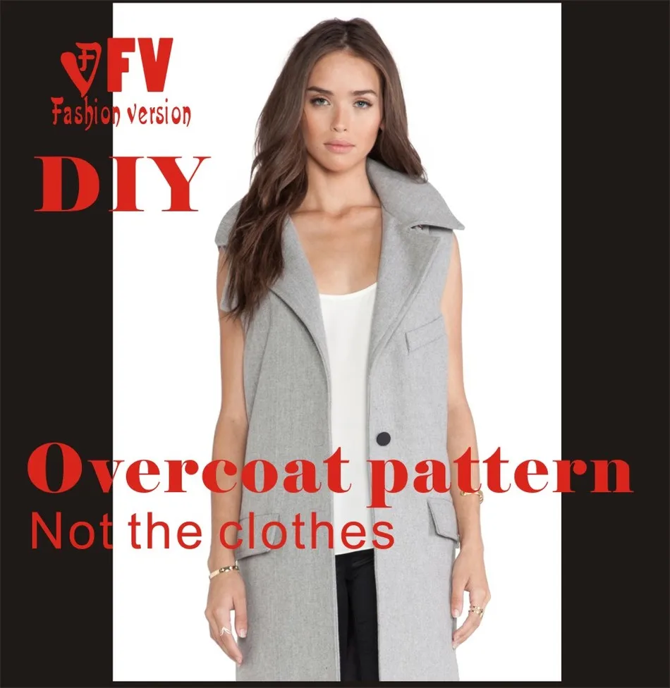 Clothing DIY Overcoat Sewing Pattern Coat Sewing Template Cutting