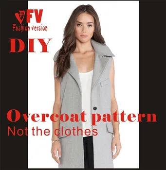 

Clothing DIY Overcoat Sewing Pattern Coat Sewing Template Cutting drawing BFY-40