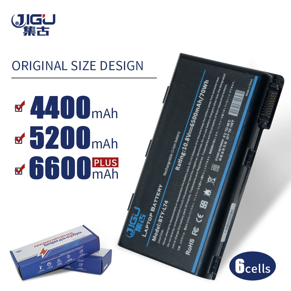 JIGU ноутбука Батарея 957-173XXP-101 102 BTY-L74 BTY-L75 для MSI A5000 CR500 CR610 CR610X CR620 CX500 CX600 CX605M CX610