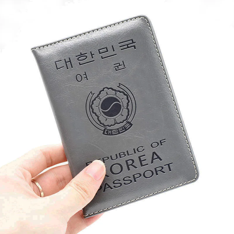 DIKEDAKU South Korea Travel Passport Cover Unisex Soft Pu Leather Passport Holder Pink Cute Women Cover for Passport 10 Colours