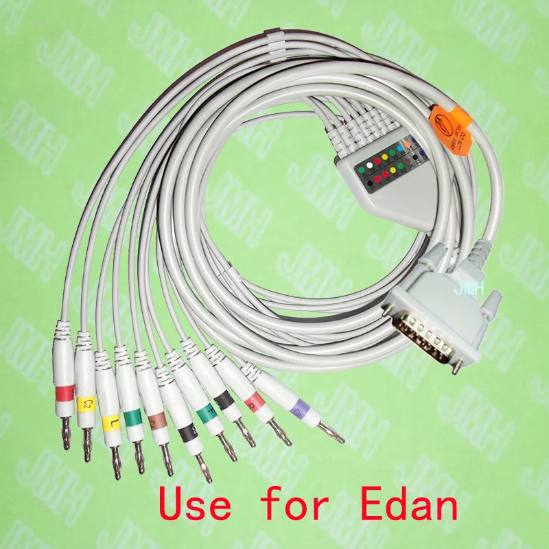 Совместим с оборудованием EDAN SE 1/SE 3/SE 601A EKG сплошной 10 проводной кабель ECG и 4 0